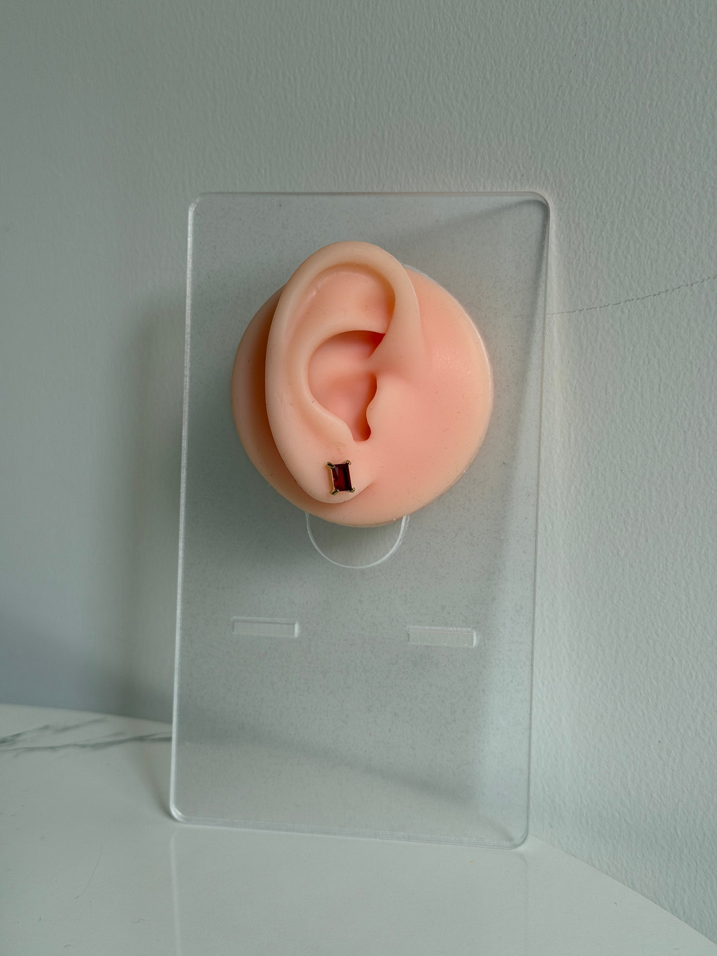 Ruby stud earrings