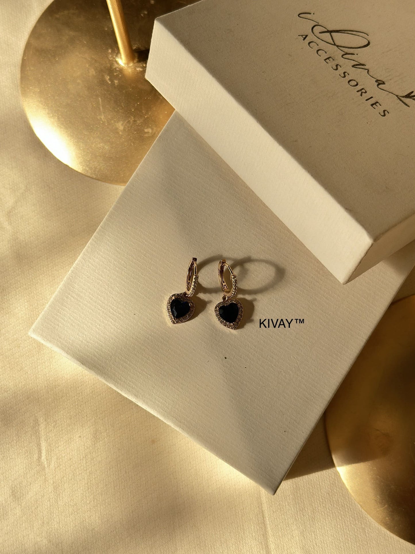 Rosegold Drop Heart Earrings