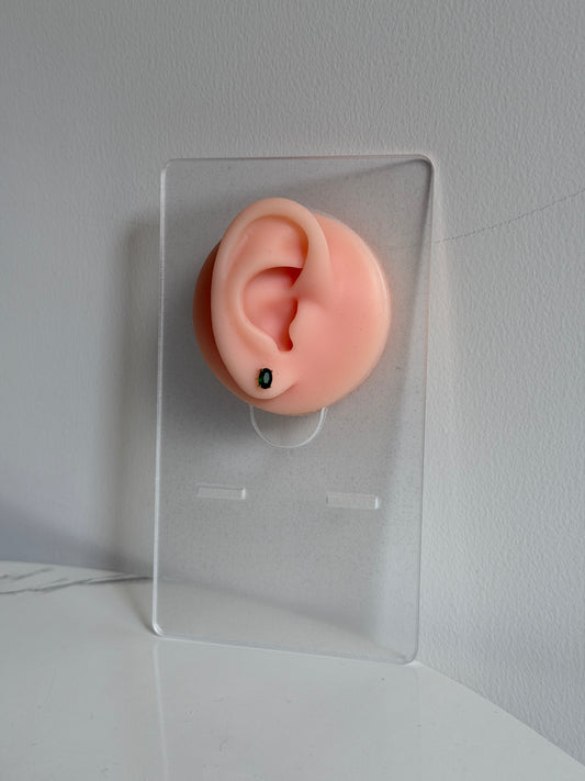 Emerald stud earrings