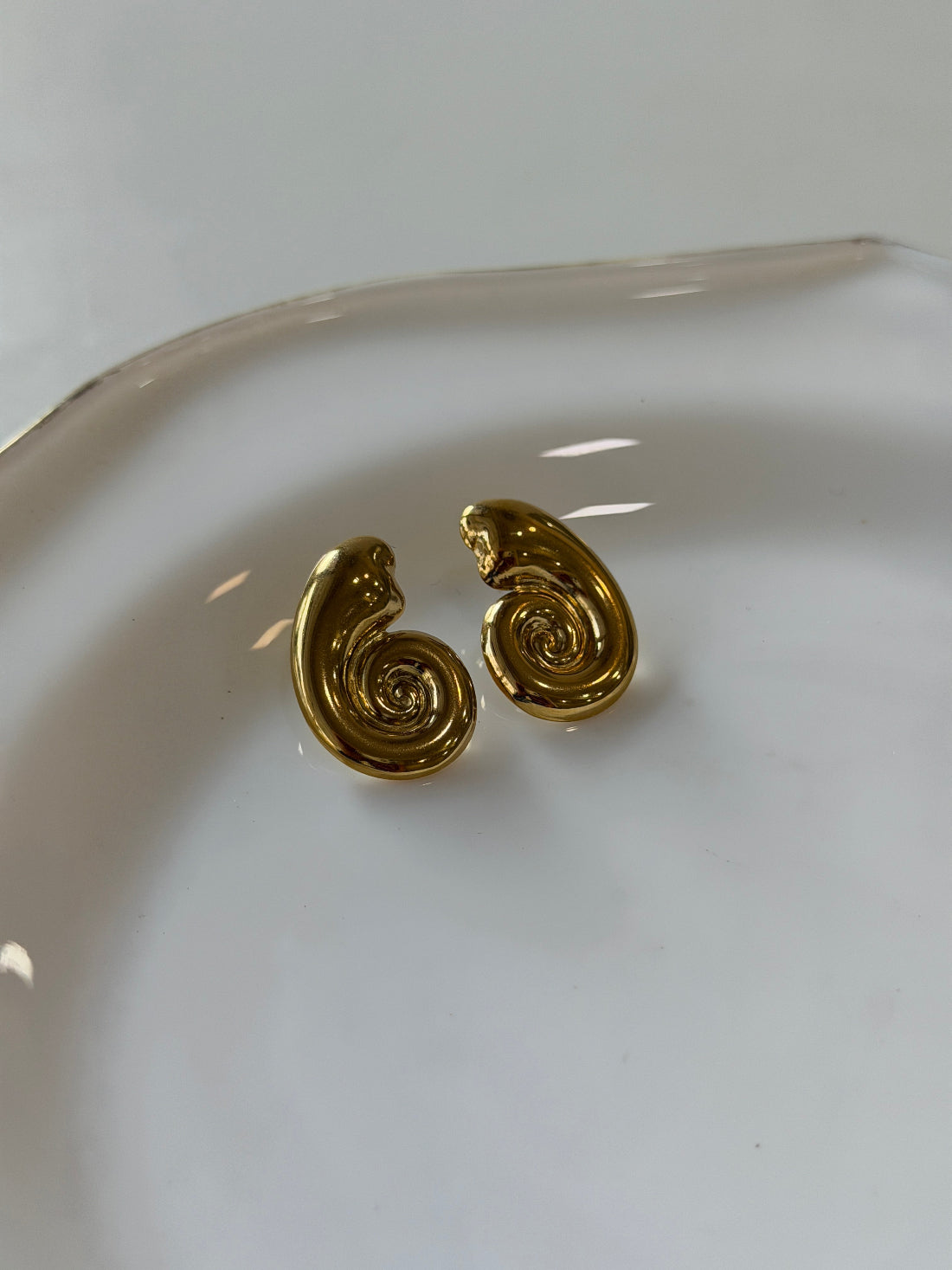 Luxe bean statement earrings