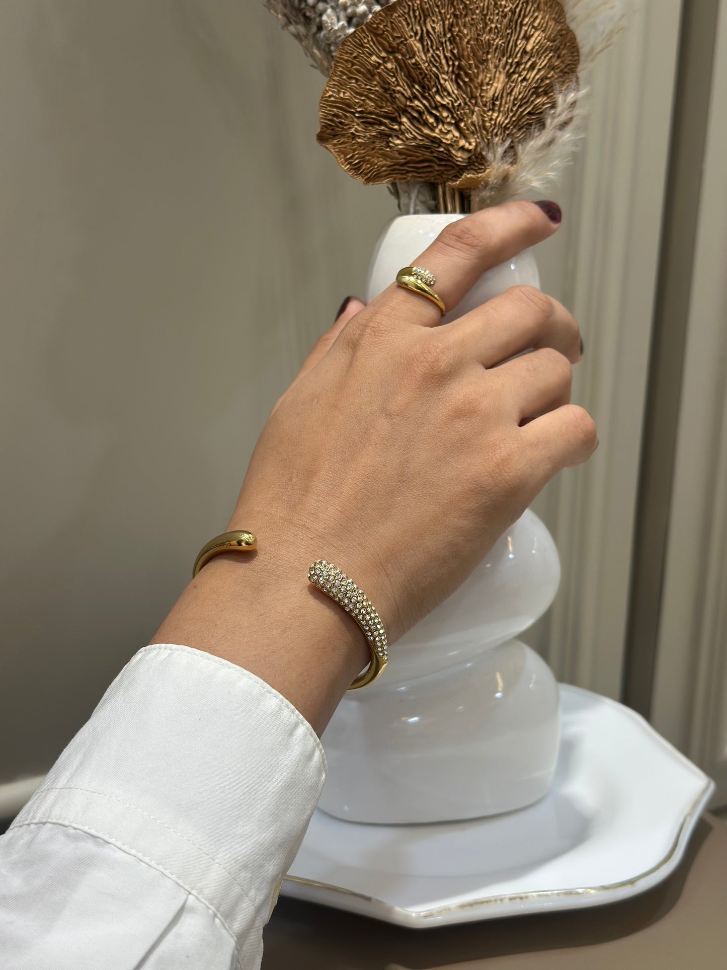 Luxe iris statement bracelet
