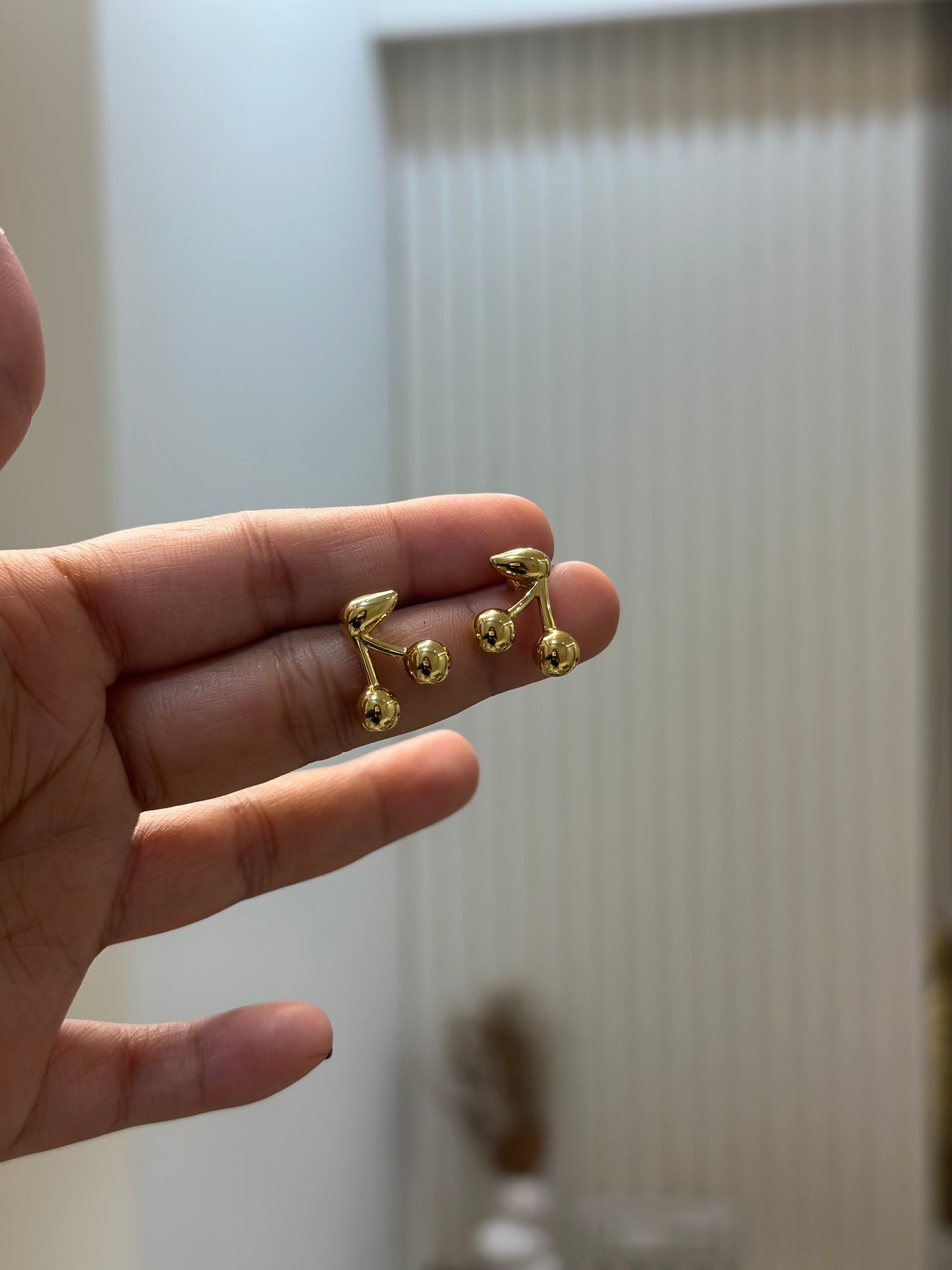Cherry statement studs