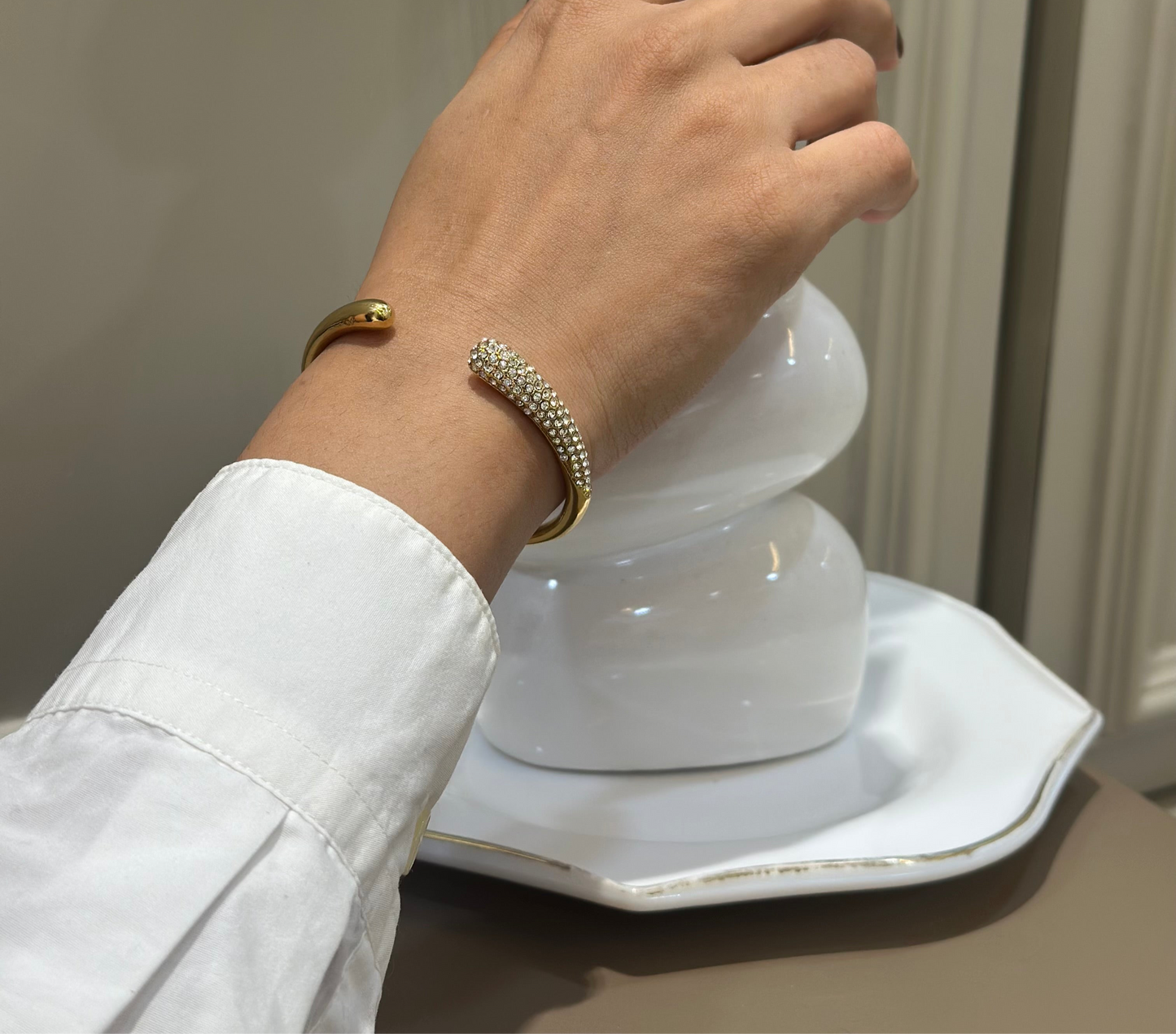 Luxe iris statement bracelet