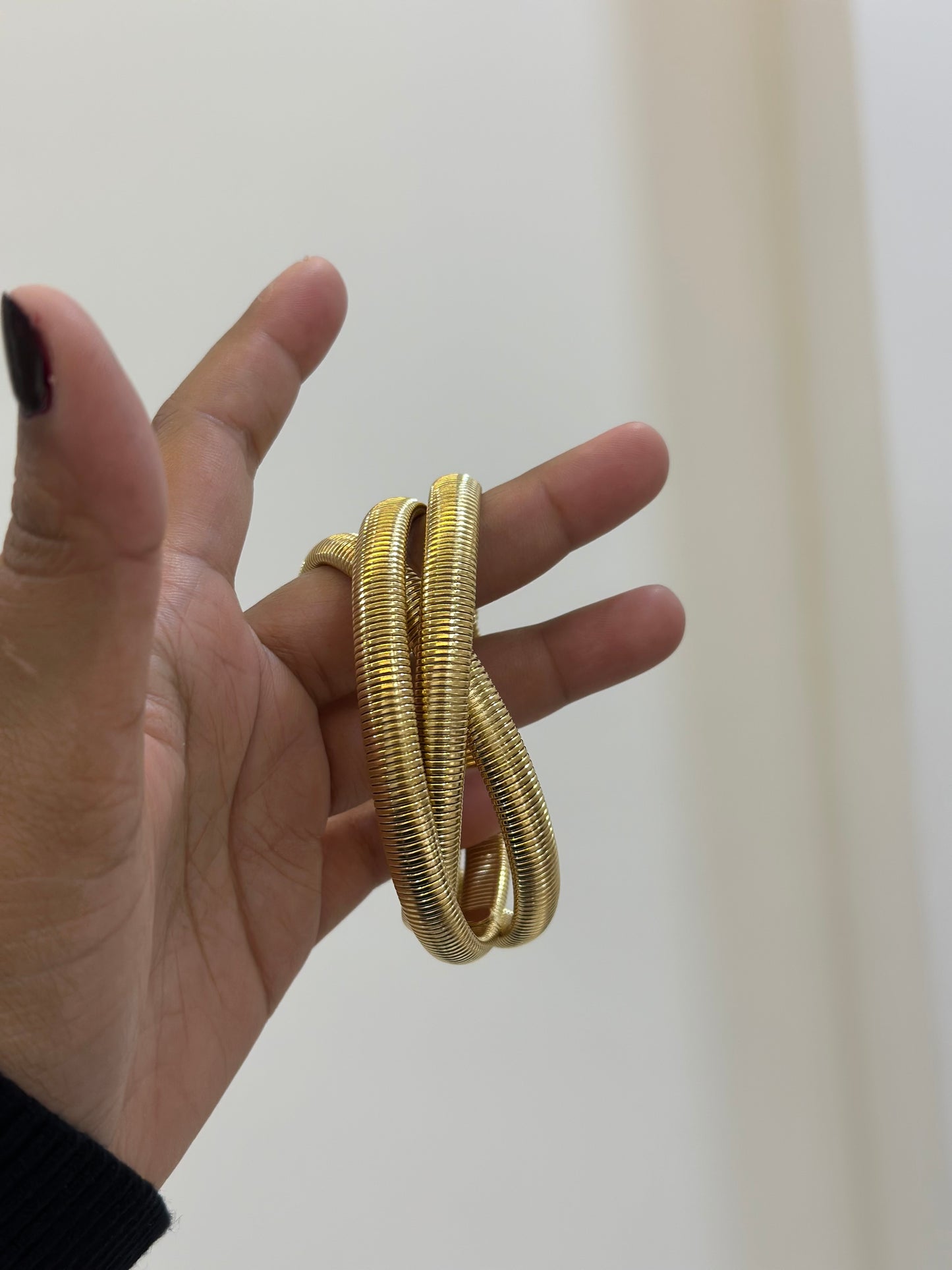 Triple layer spiral bracelet