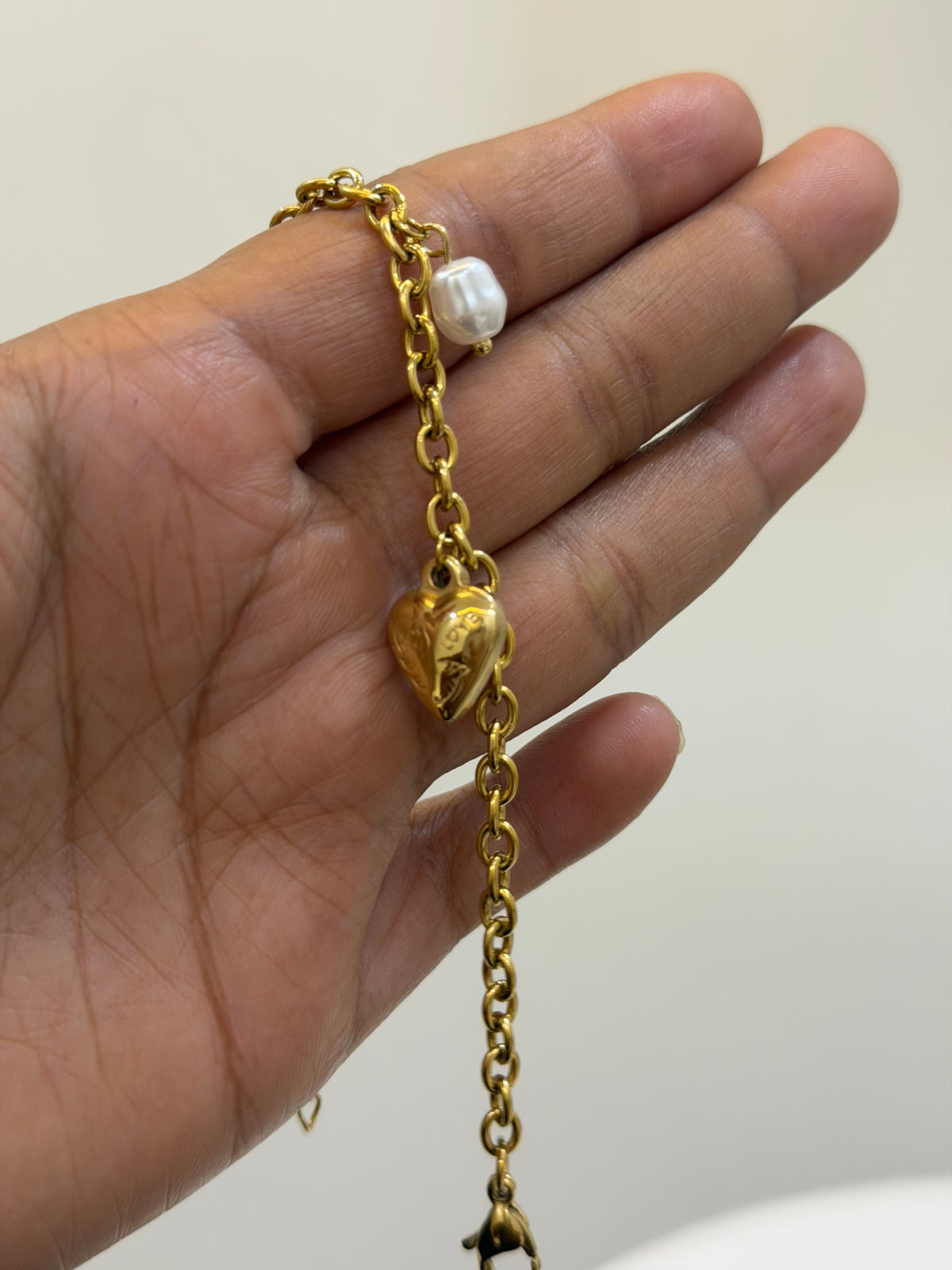 Amore pearl statement bracelet