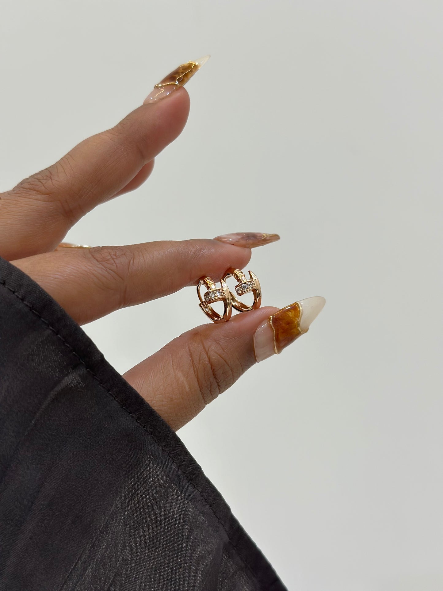 Nail luxe earrings
