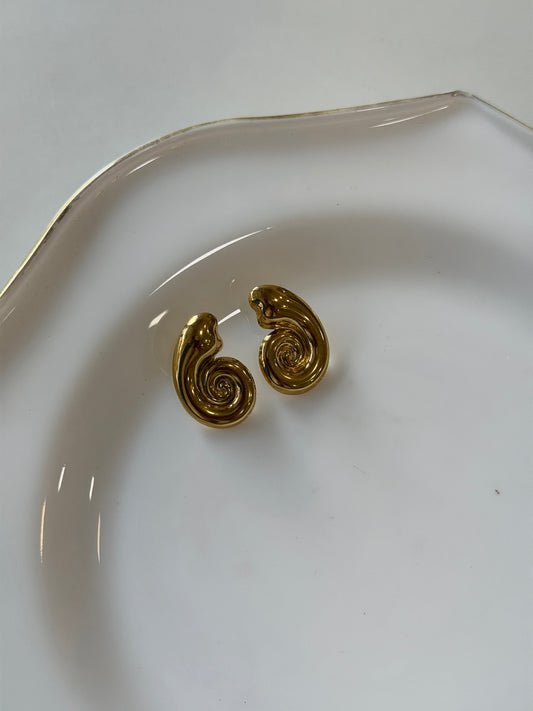 Luxe bean statement earrings