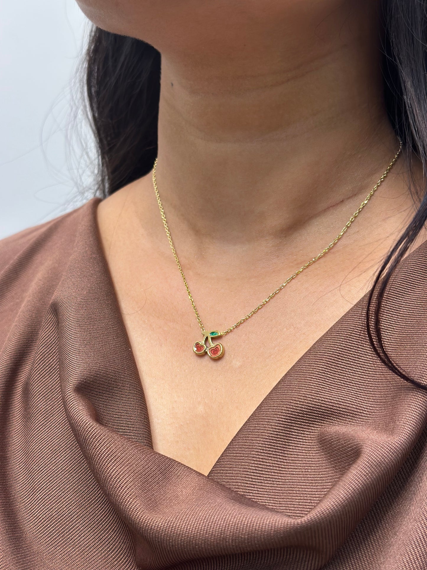 Cherry pendant necklace