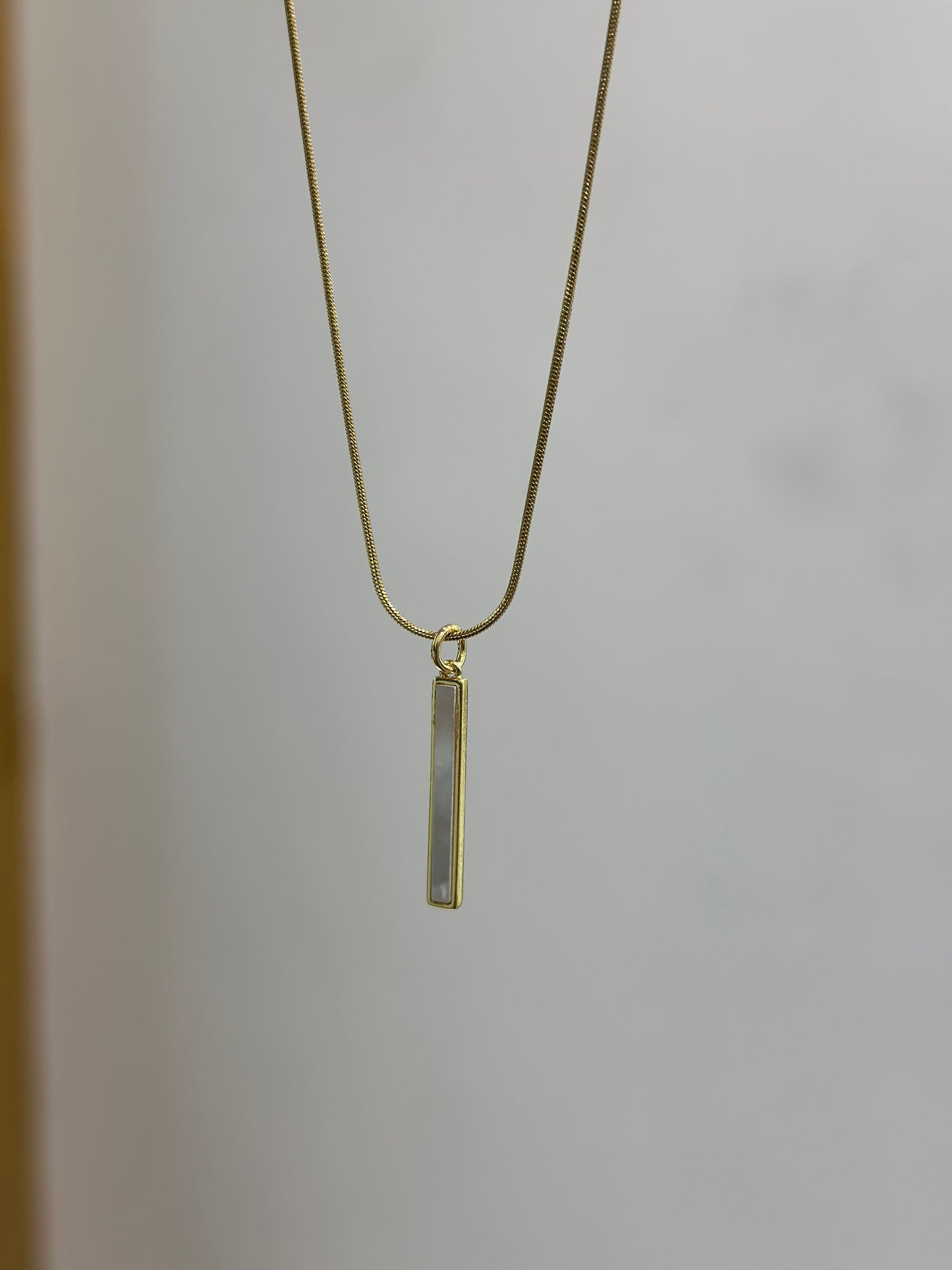 Gold bar necklace