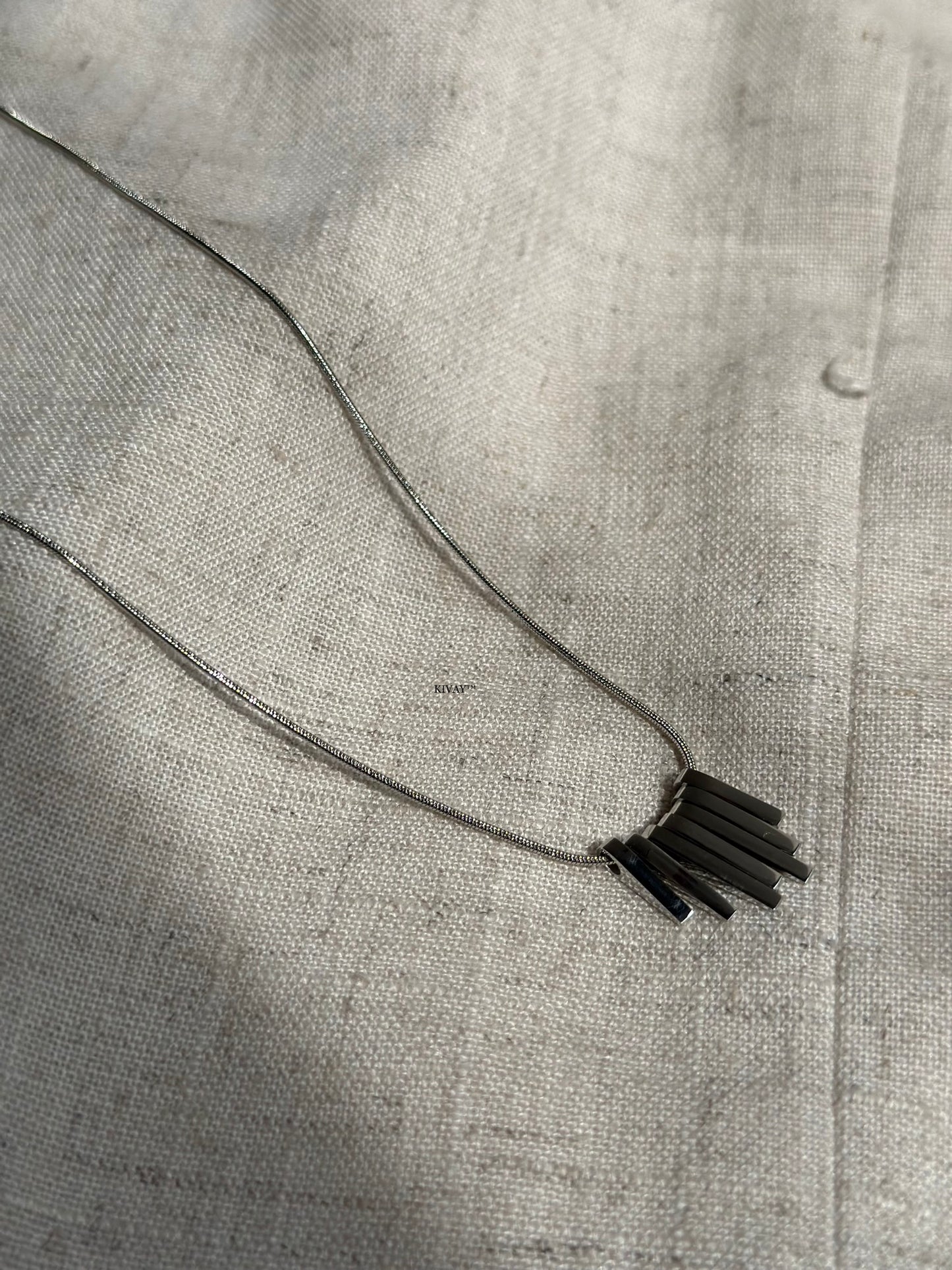 Piano Silver Necklace
