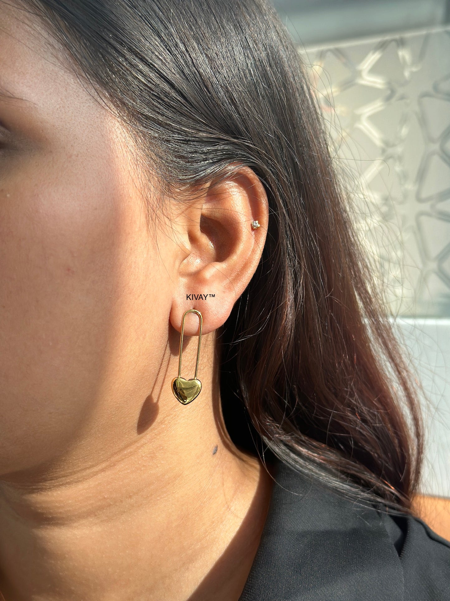 Heart Pin Earring