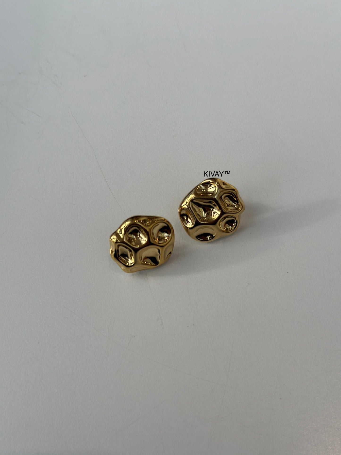 Textured Oval Earring