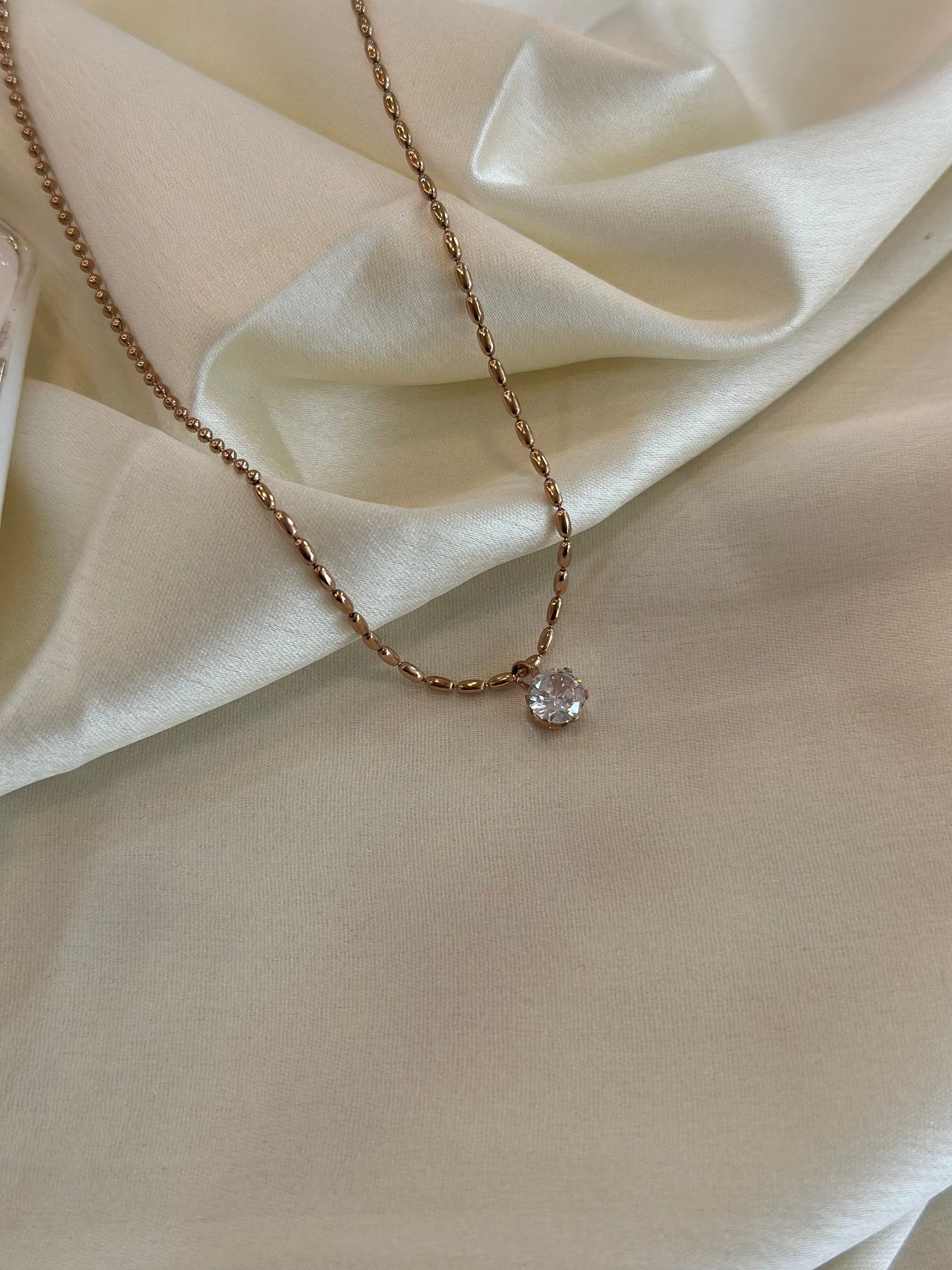 Tia Solitaire Necklace