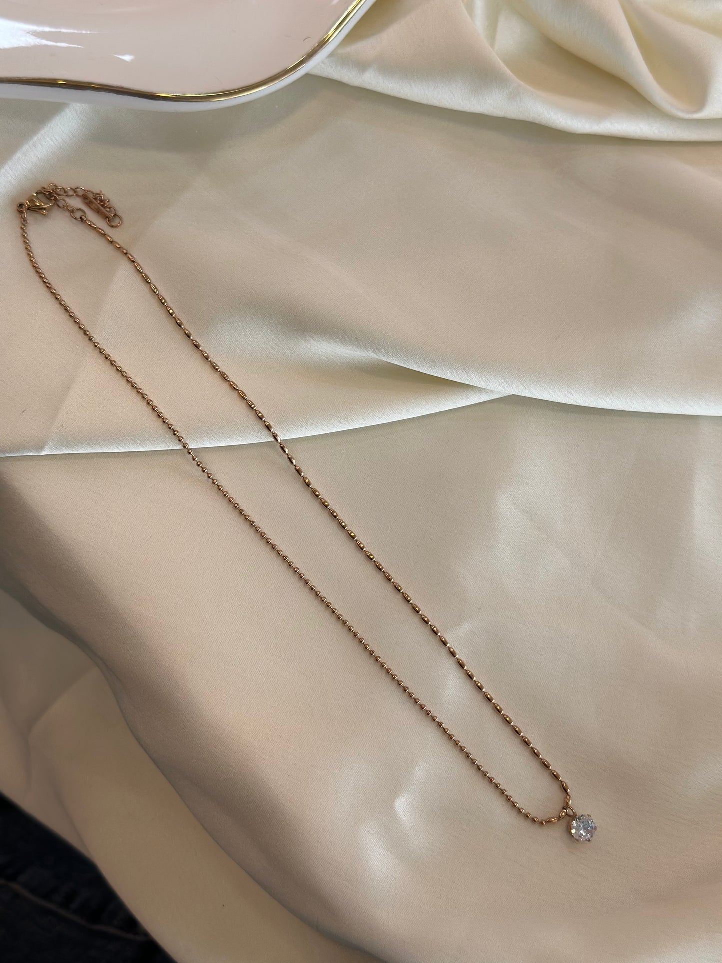 Tia Solitaire Necklace