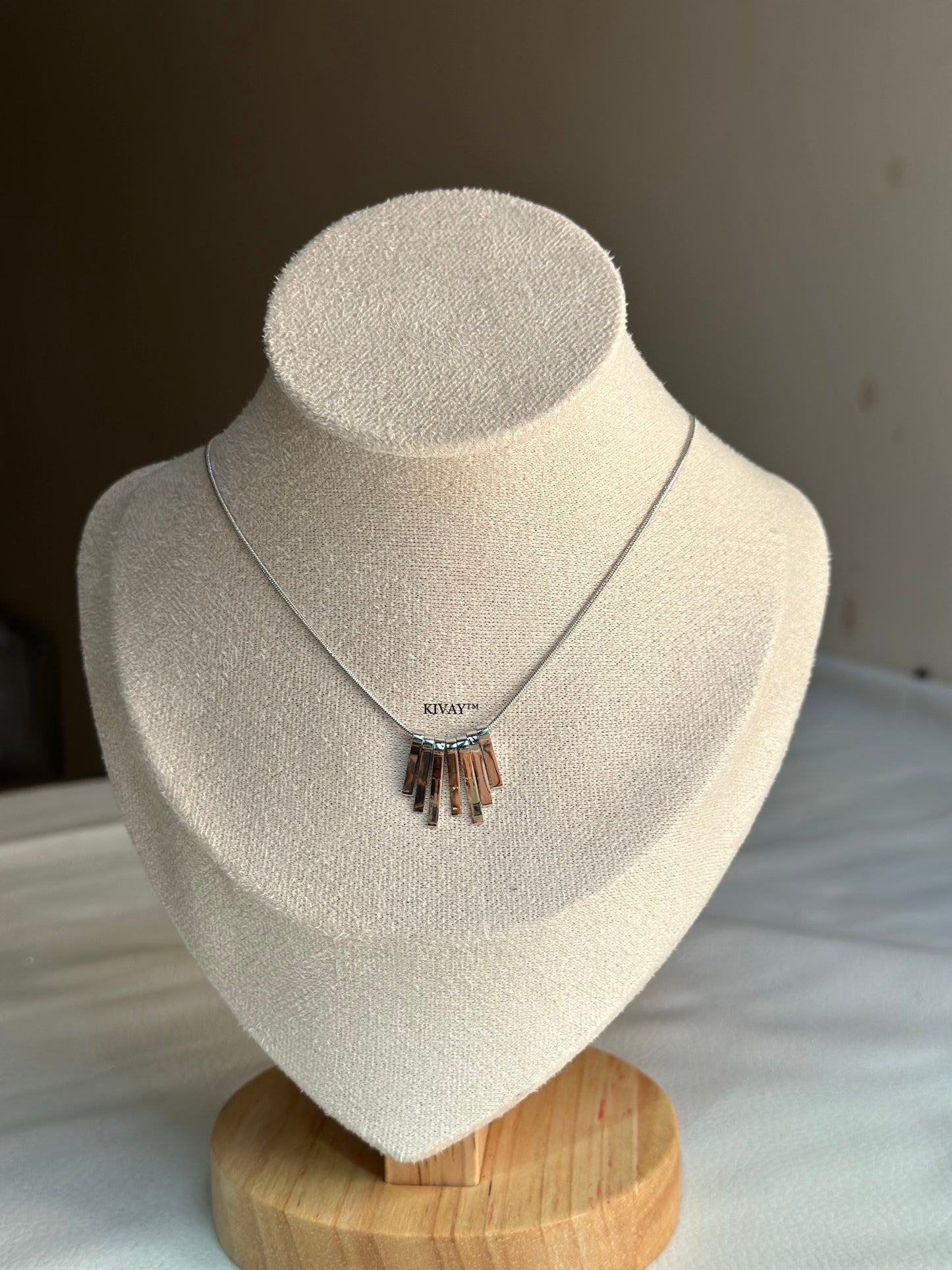 Piano Silver Necklace