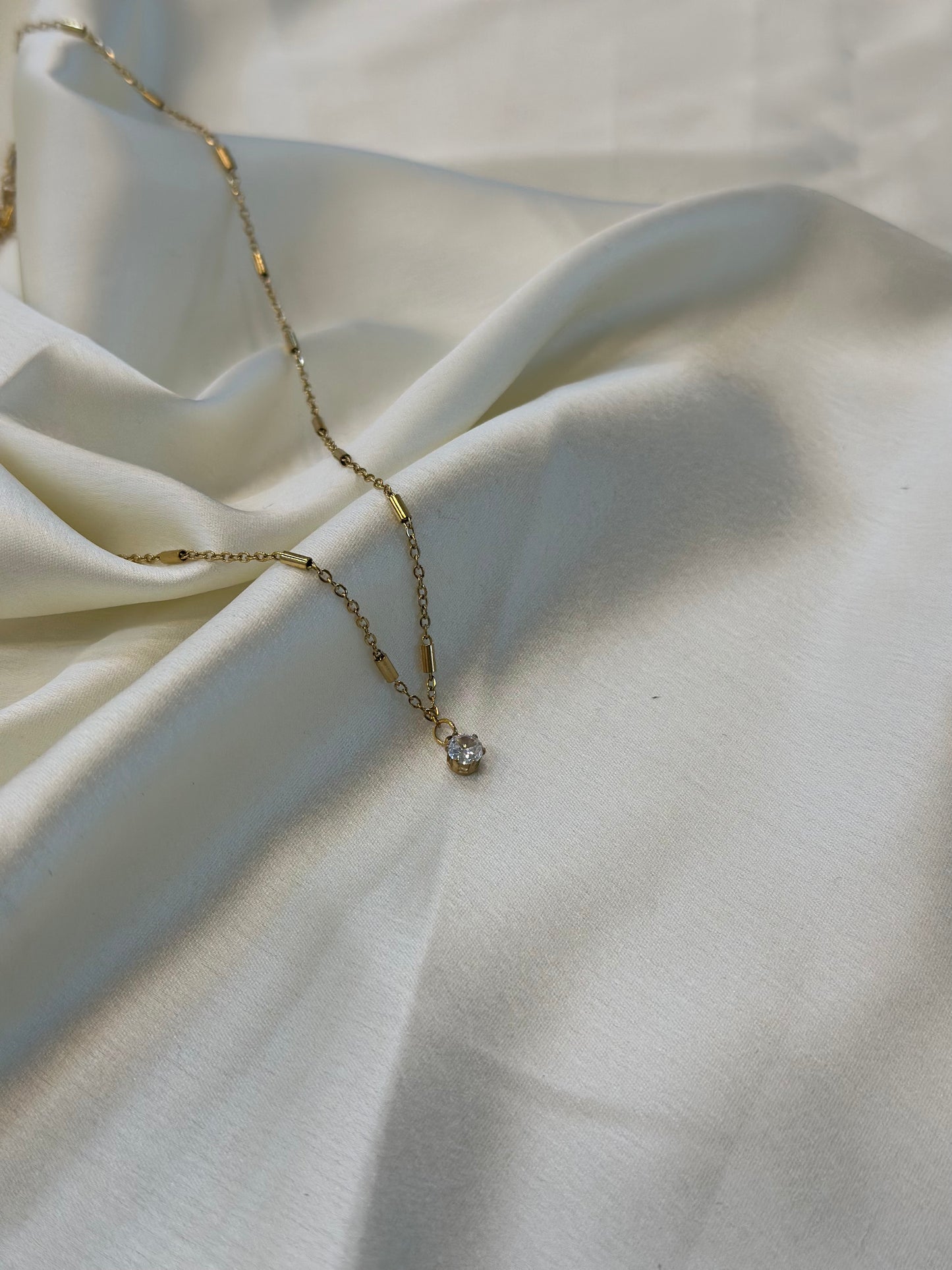 Bare Solitaire Necklace