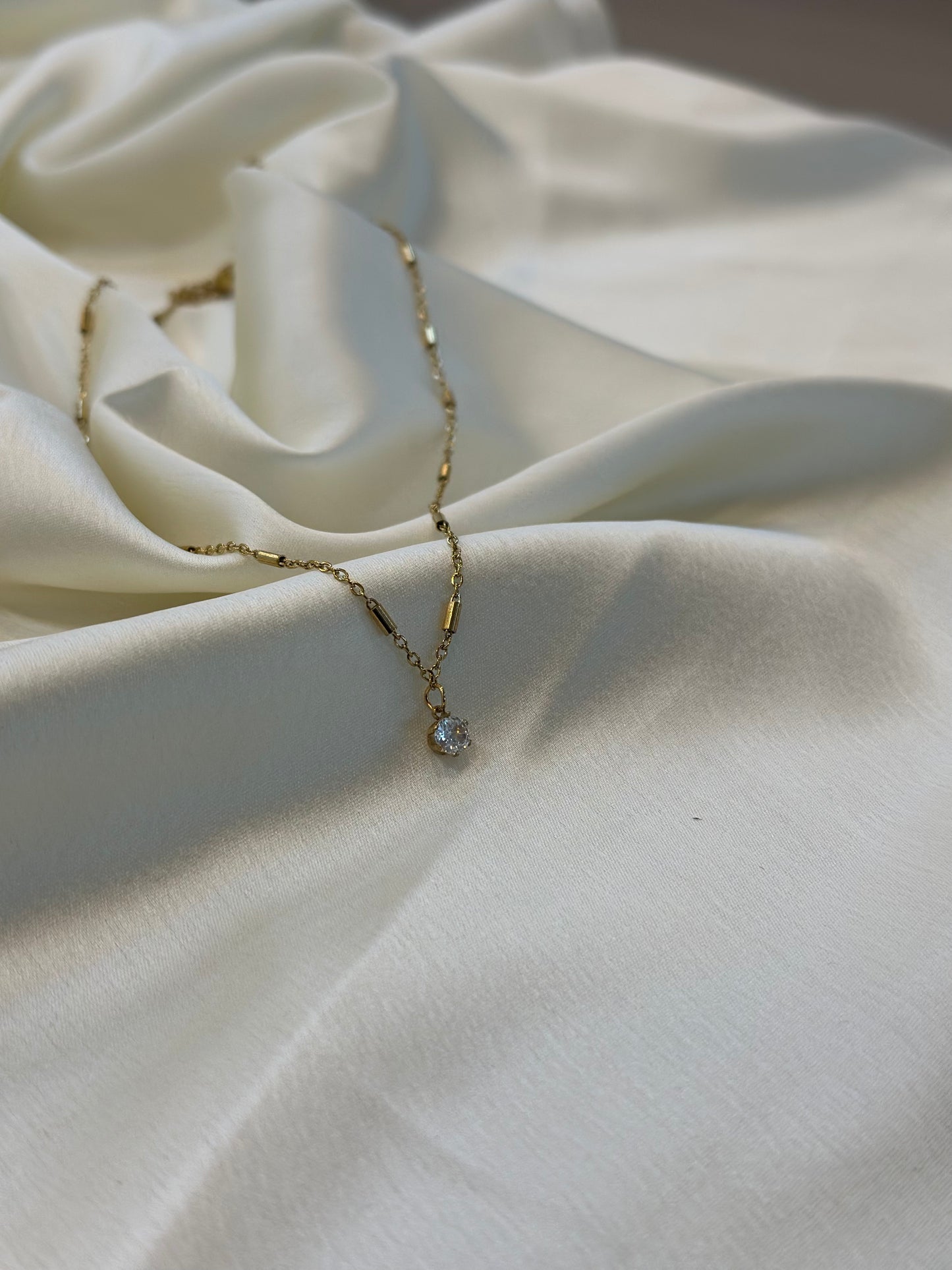 Bare Solitaire Necklace