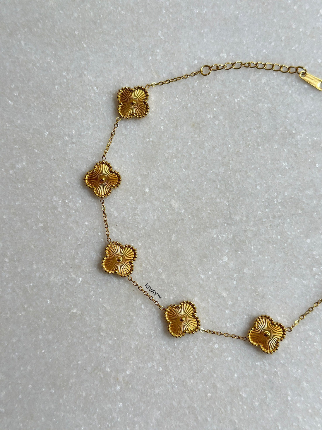 Gold Floral Chain Bracelet