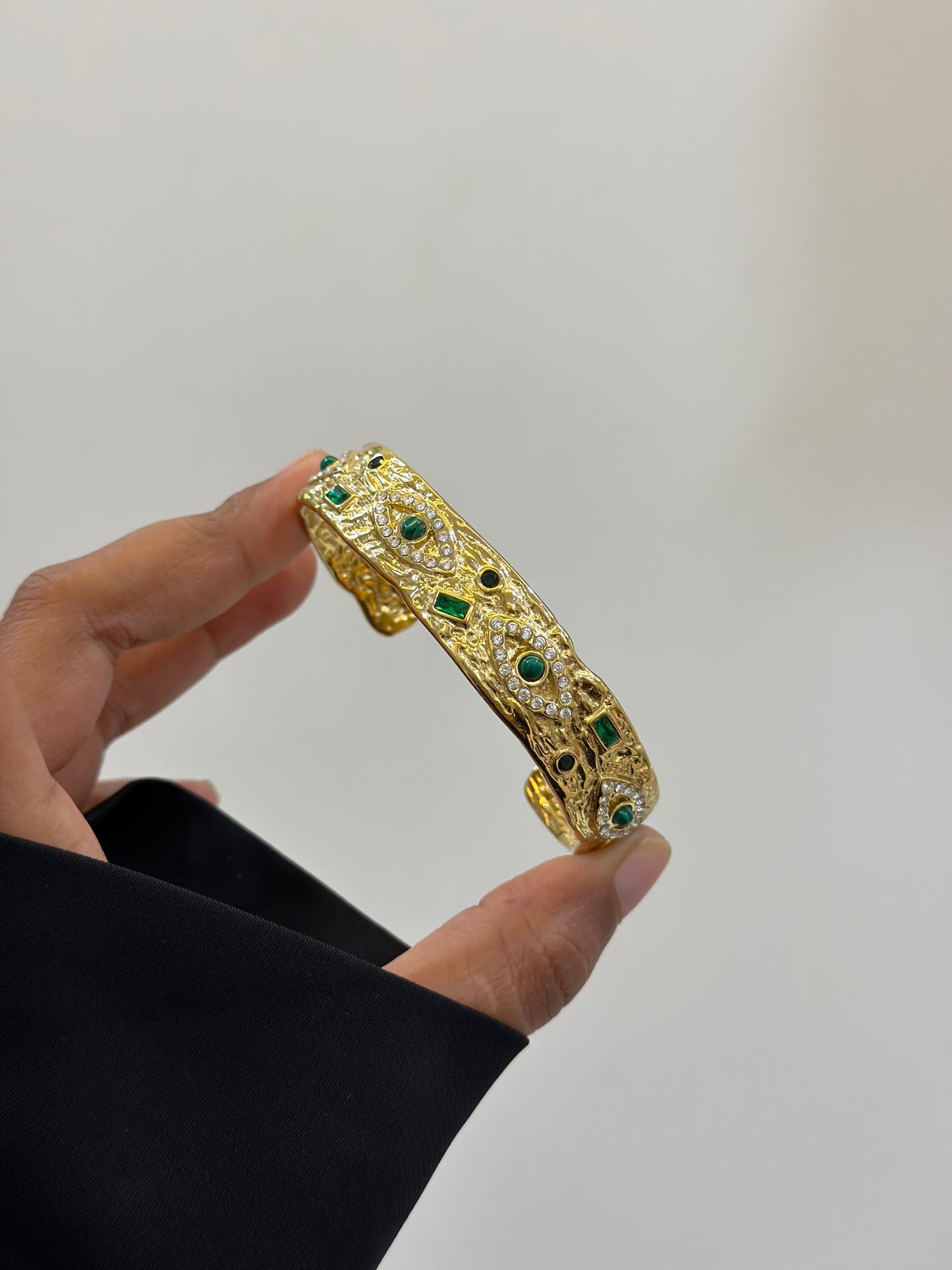 Onyx statement cuff bracelet