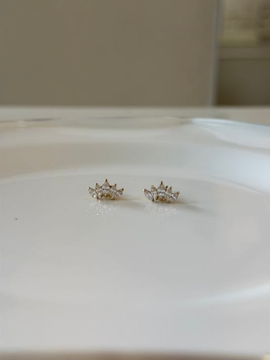 Luxe crown earrings