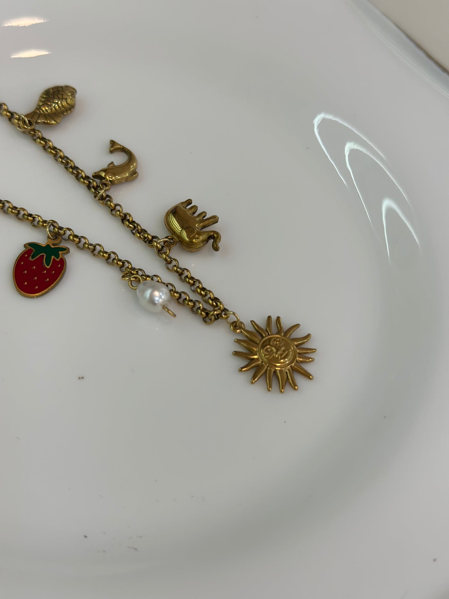 Lady boss multicharm necklace