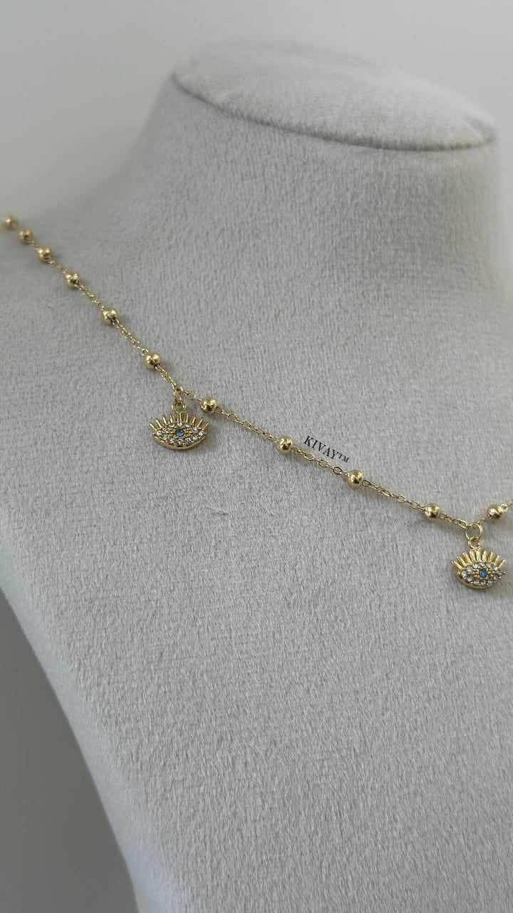 Multi Evil Eye Designer Necklace