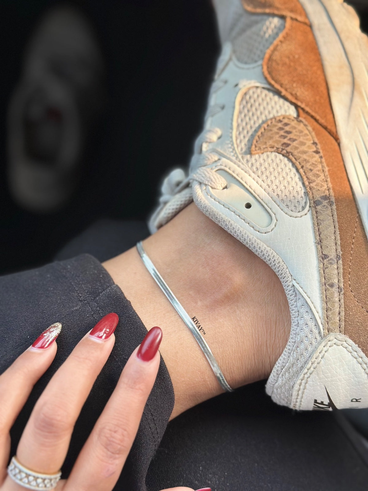 Snake Chain Silver Anklet