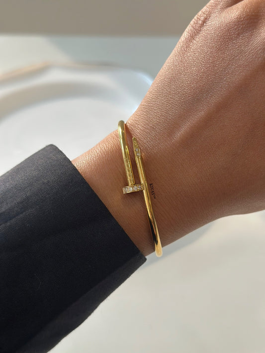 Amore Small Diamond Nail Bracelet