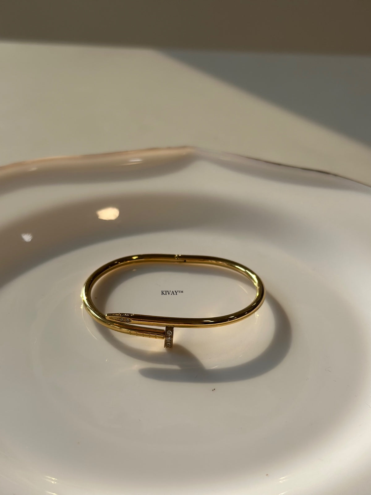 Amore Small Diamond Nail Bracelet
