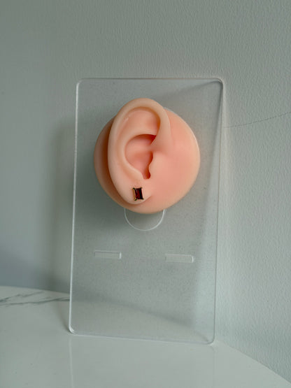 Ruby stud earrings