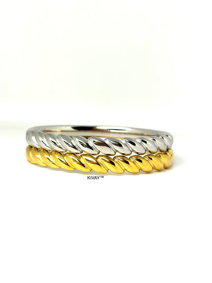 Twisted coil bracelet