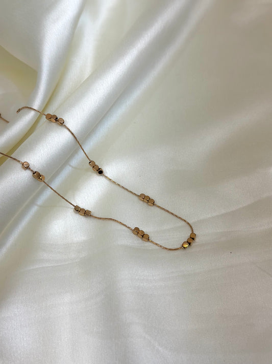 Nira beads necklace Rosegold