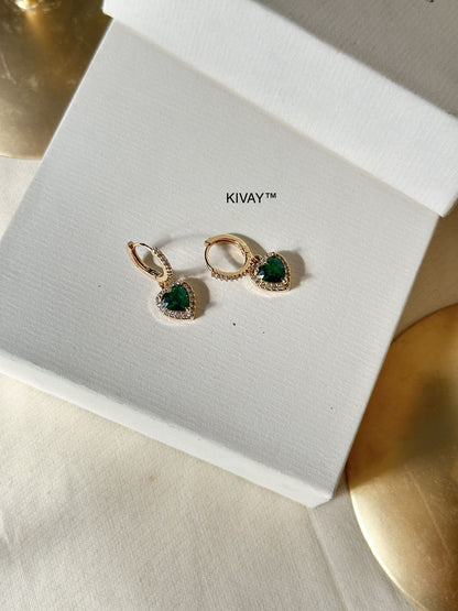 Rosegold Drop Heart Earrings