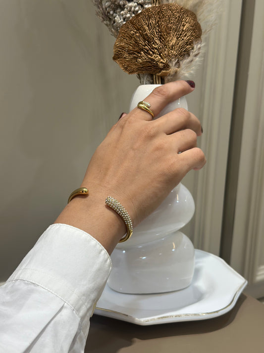 Luxe iris statement bracelet