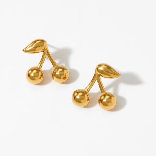 Cherry statement studs