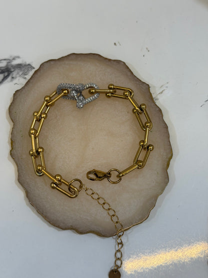 Luxe rosa chunky statement bracelet