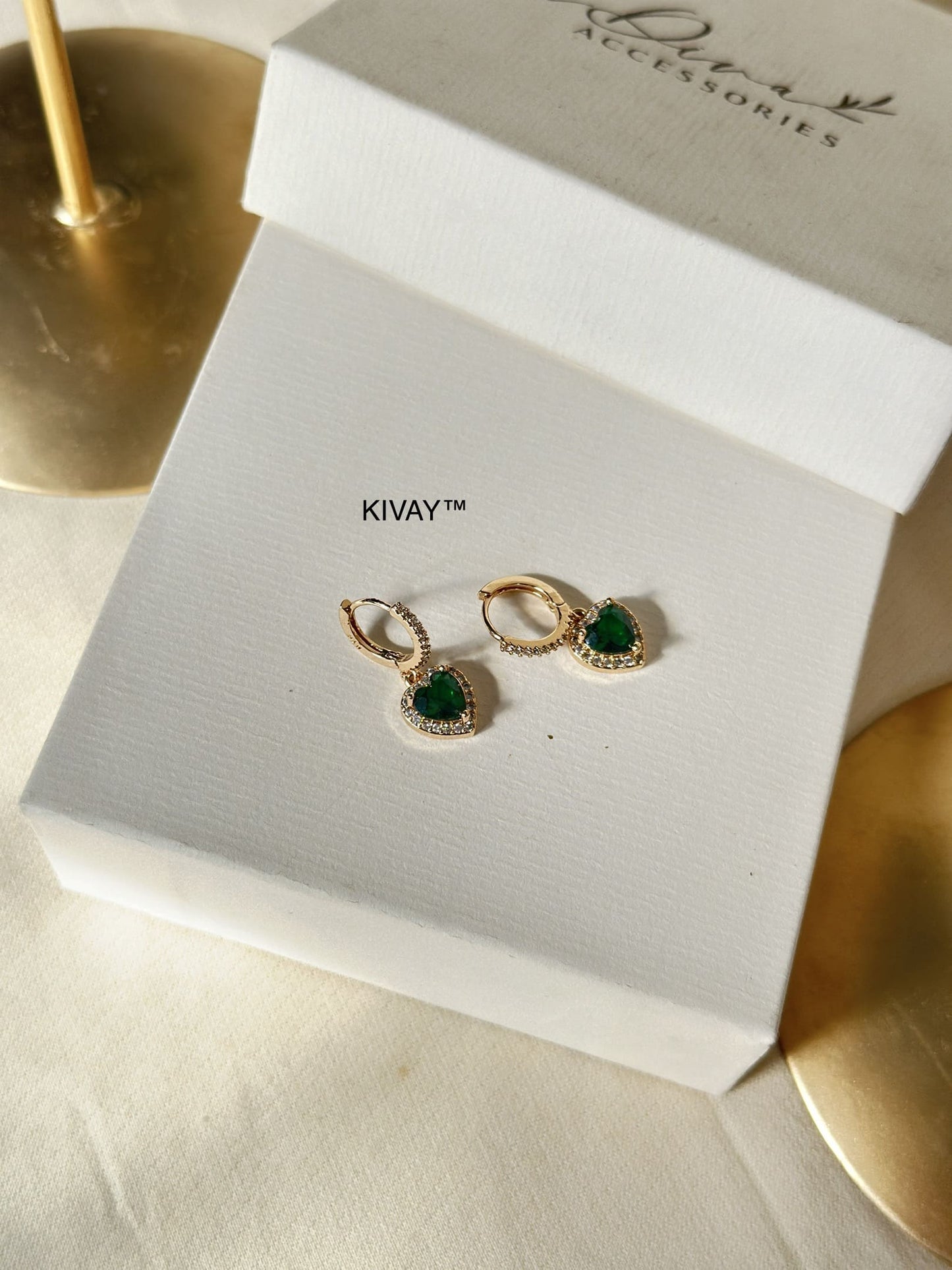 Rosegold Drop Heart Earrings