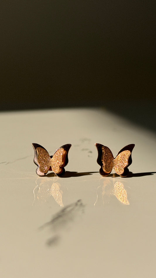 Butterfly stud earrings