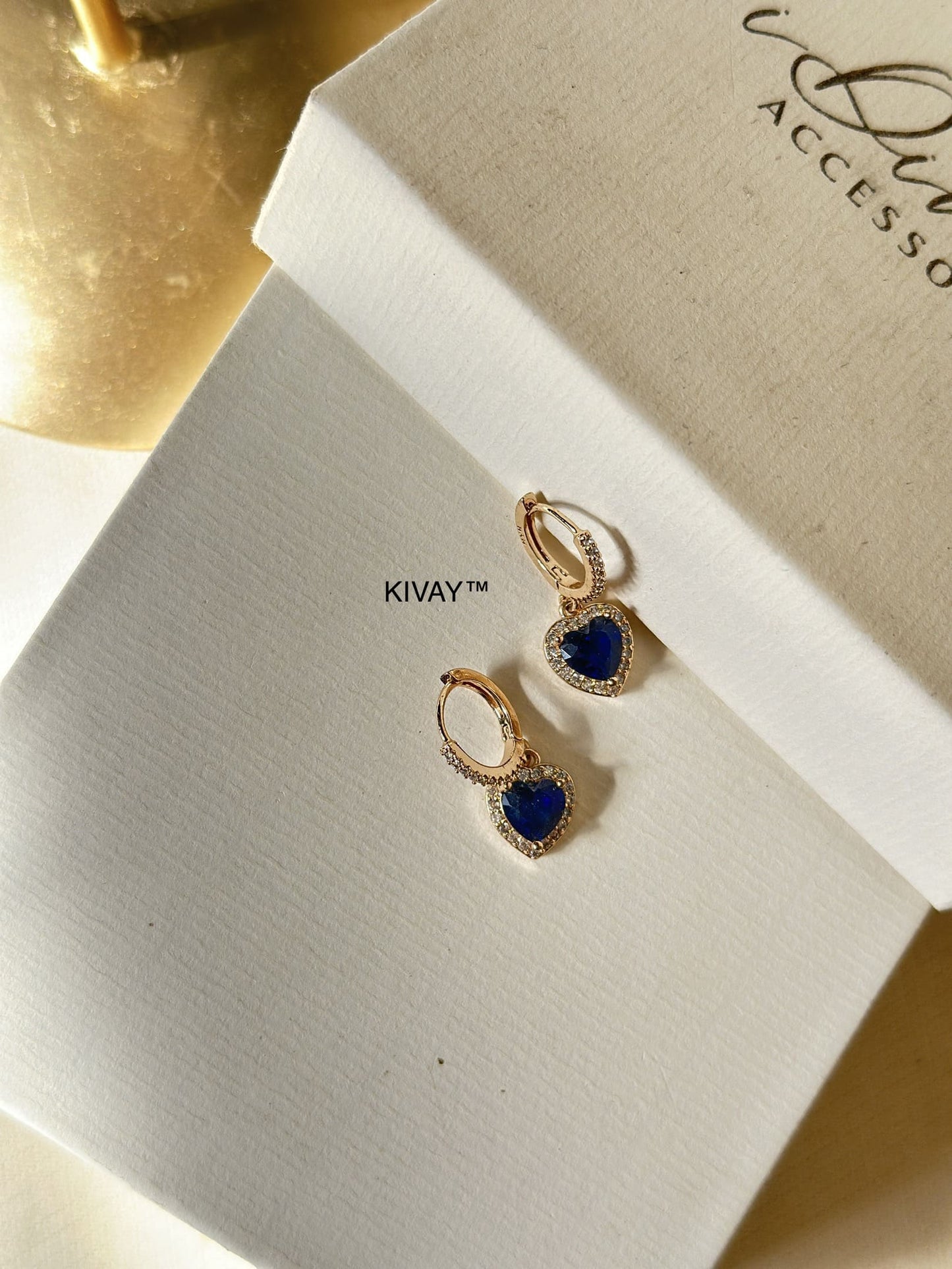 Rosegold Drop Heart Earrings