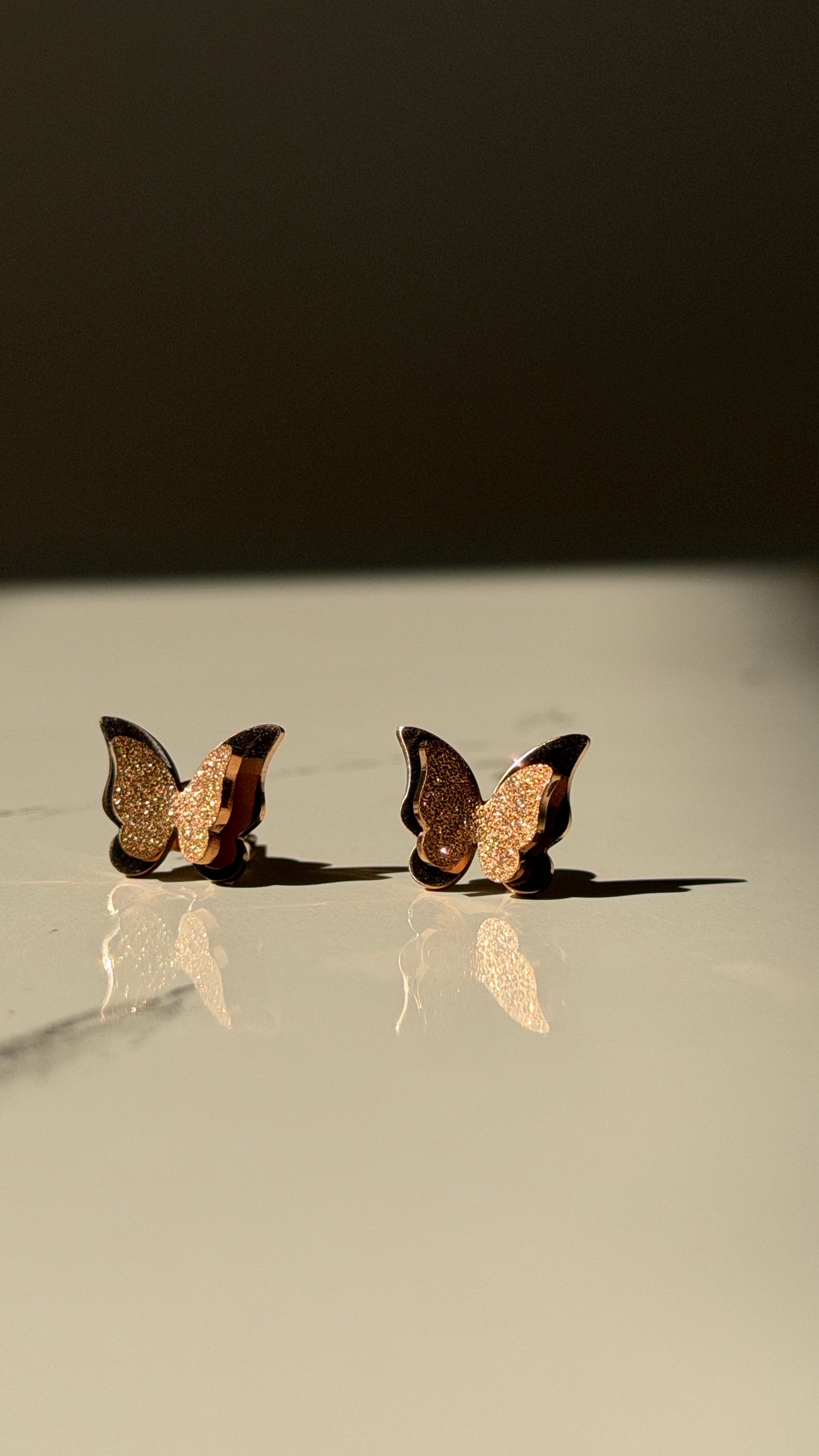 Butterfly stud earrings
