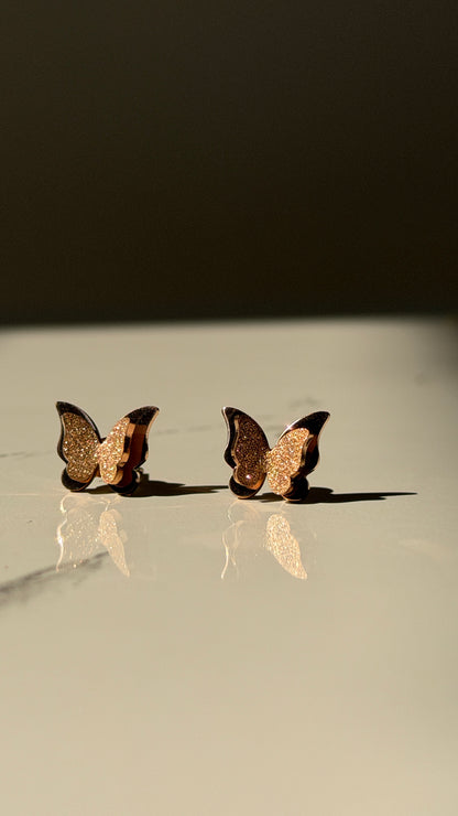 Butterfly stud earrings