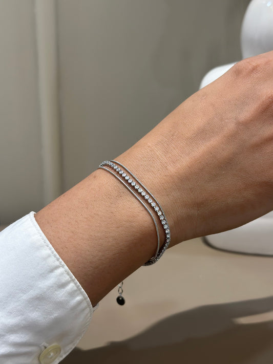 Ira luxe silver chain bracelet