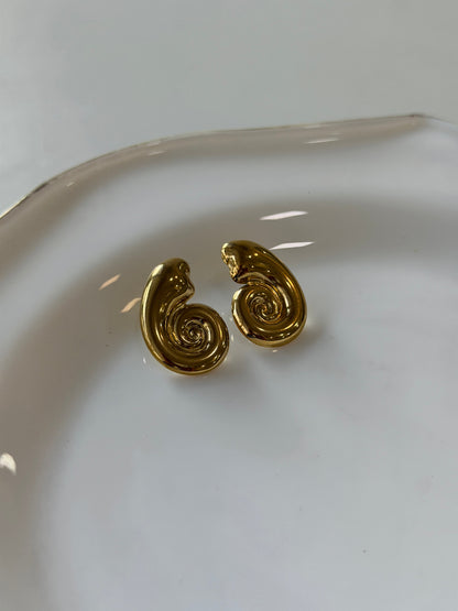Luxe bean statement earrings
