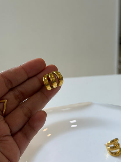 Trio stud earrings