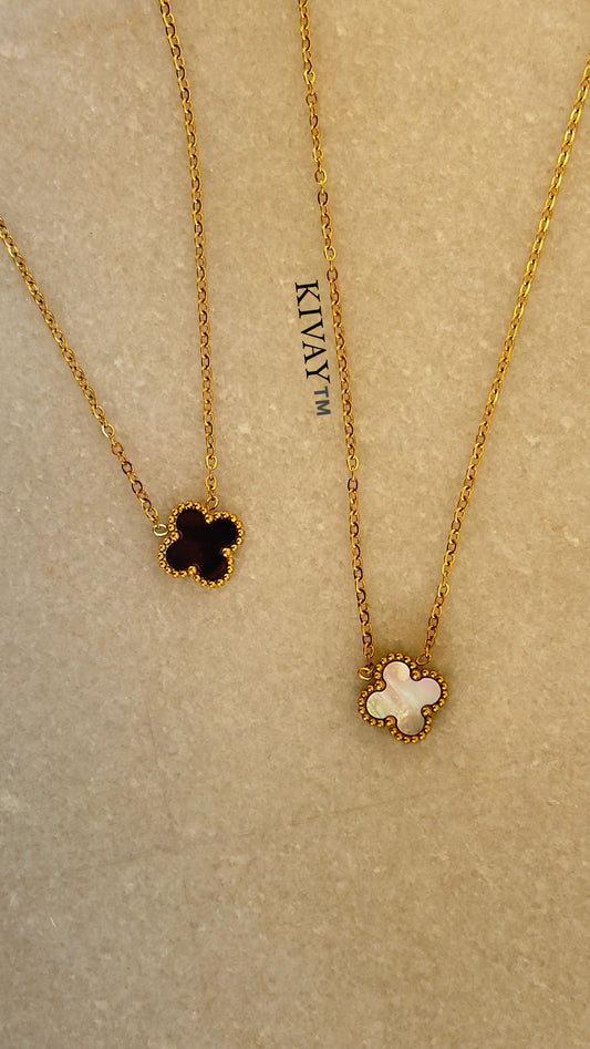 Minimal Floral reversible necklace