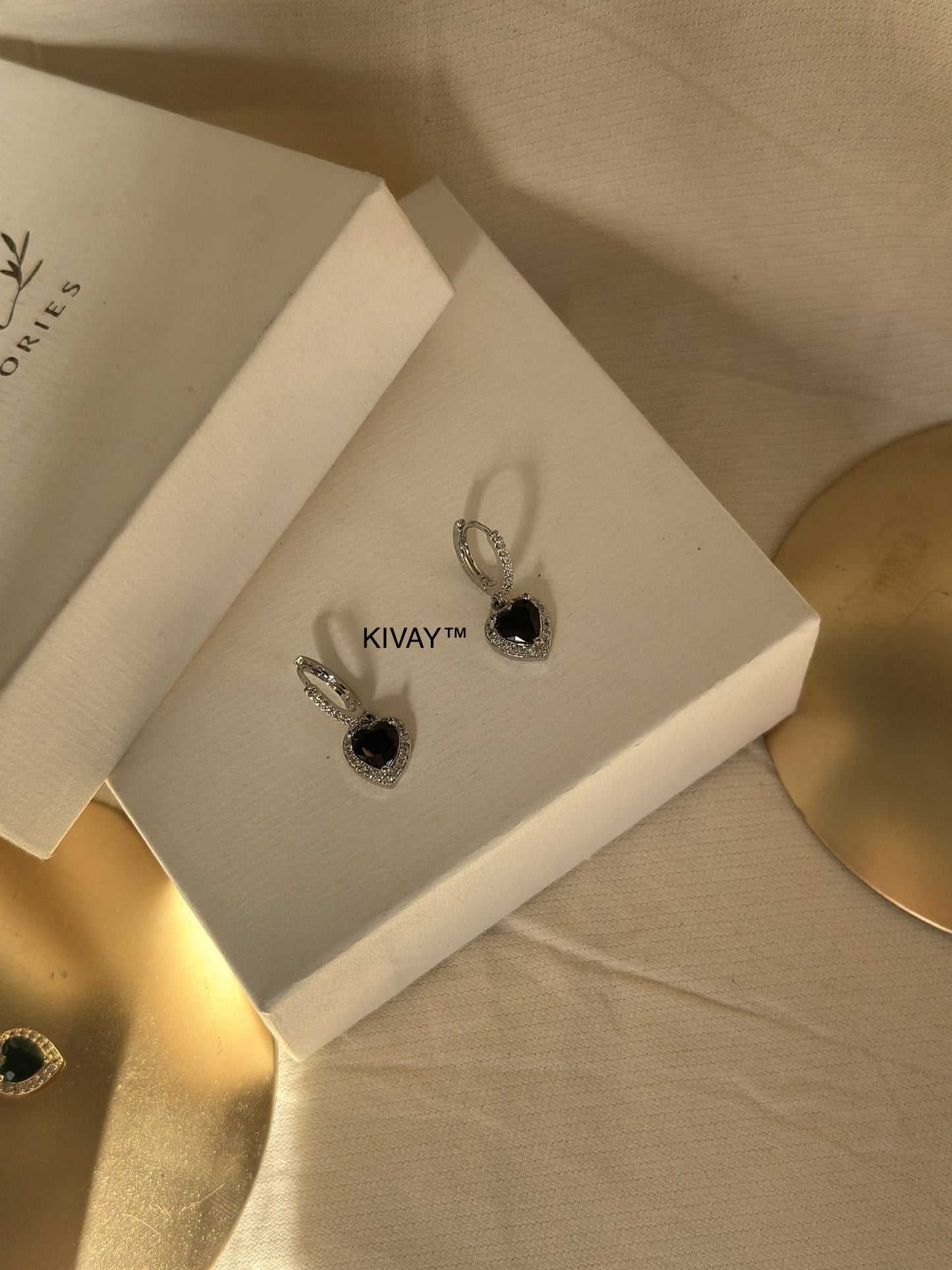Rosegold Drop Heart Earrings