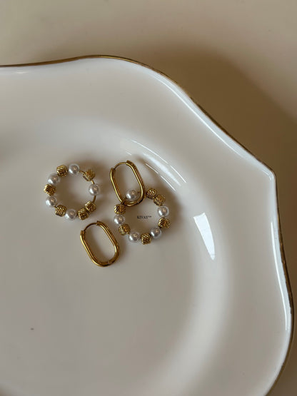 Amore two way pearl earrings
