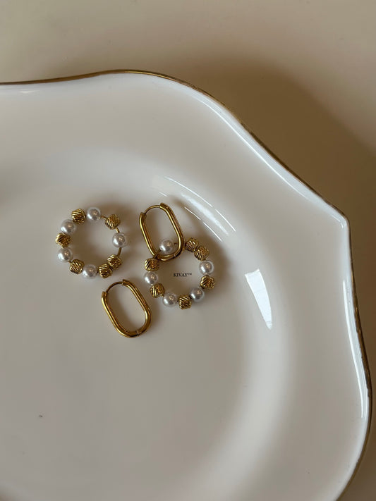 Amore two way pearl earrings