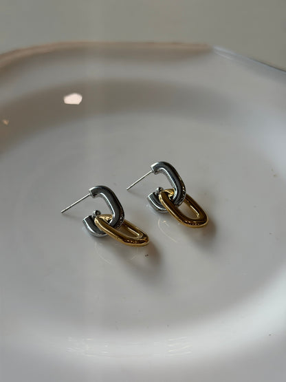 Dura two tone earrings