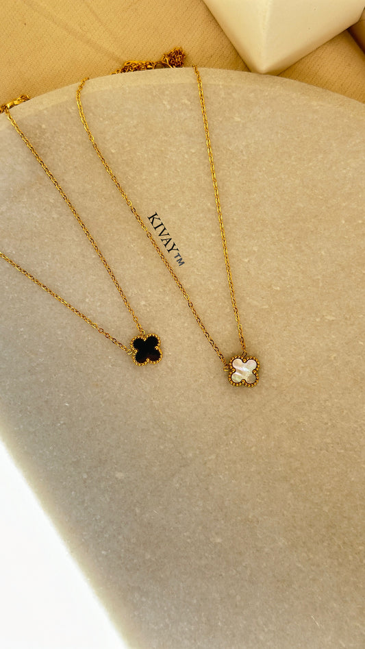 Minimal Floral reversible necklace